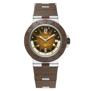 Bvlgari Aluminium GMT x Fender® Restricted Version 40mm Males’s Watch in Brown