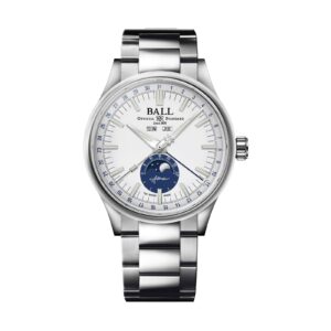 Restricted Version Males’s 40mm Engineer II Moon Calendar Watch in White